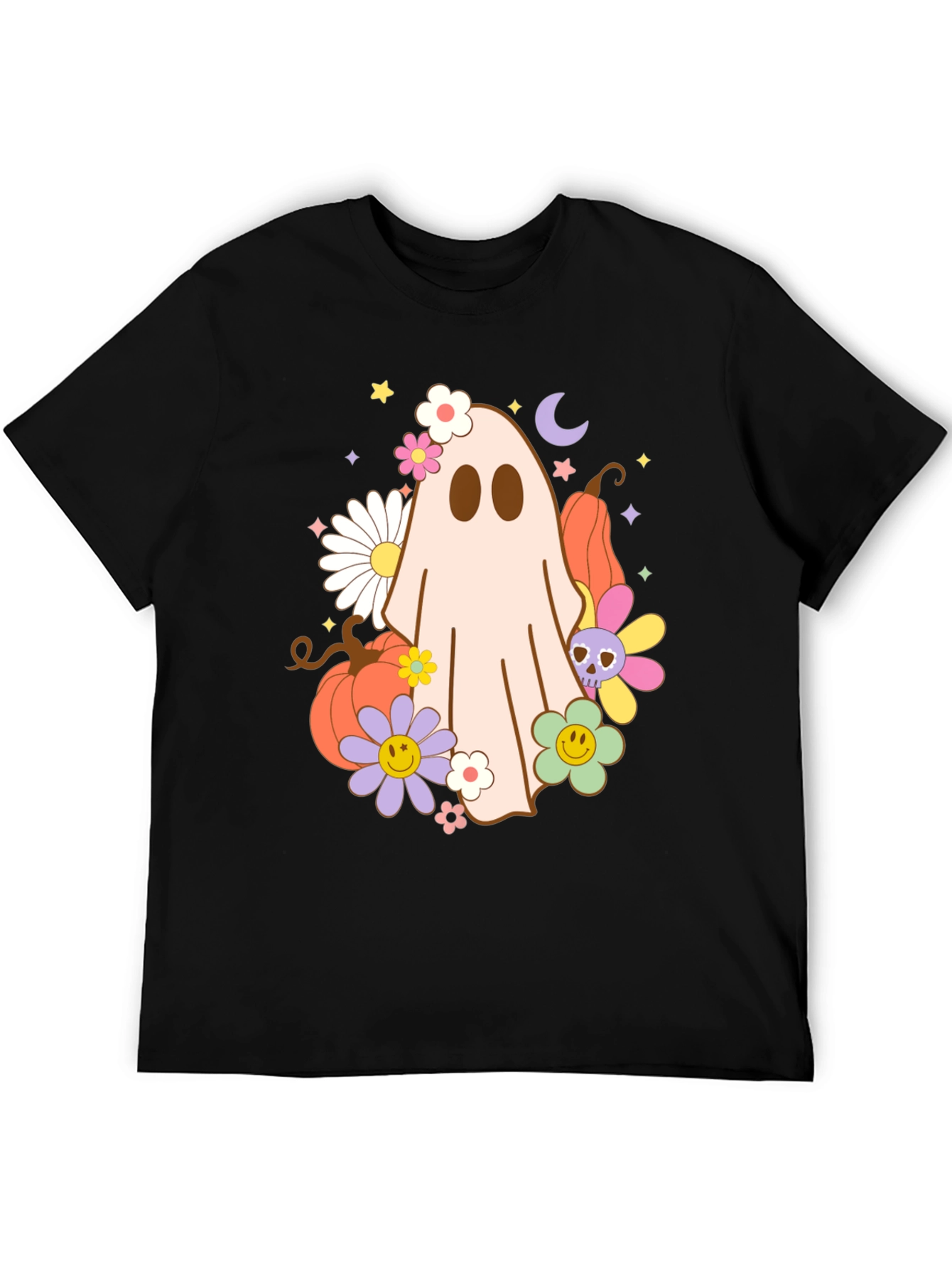 Retro Halloween Ghost Graphic T-Shirt