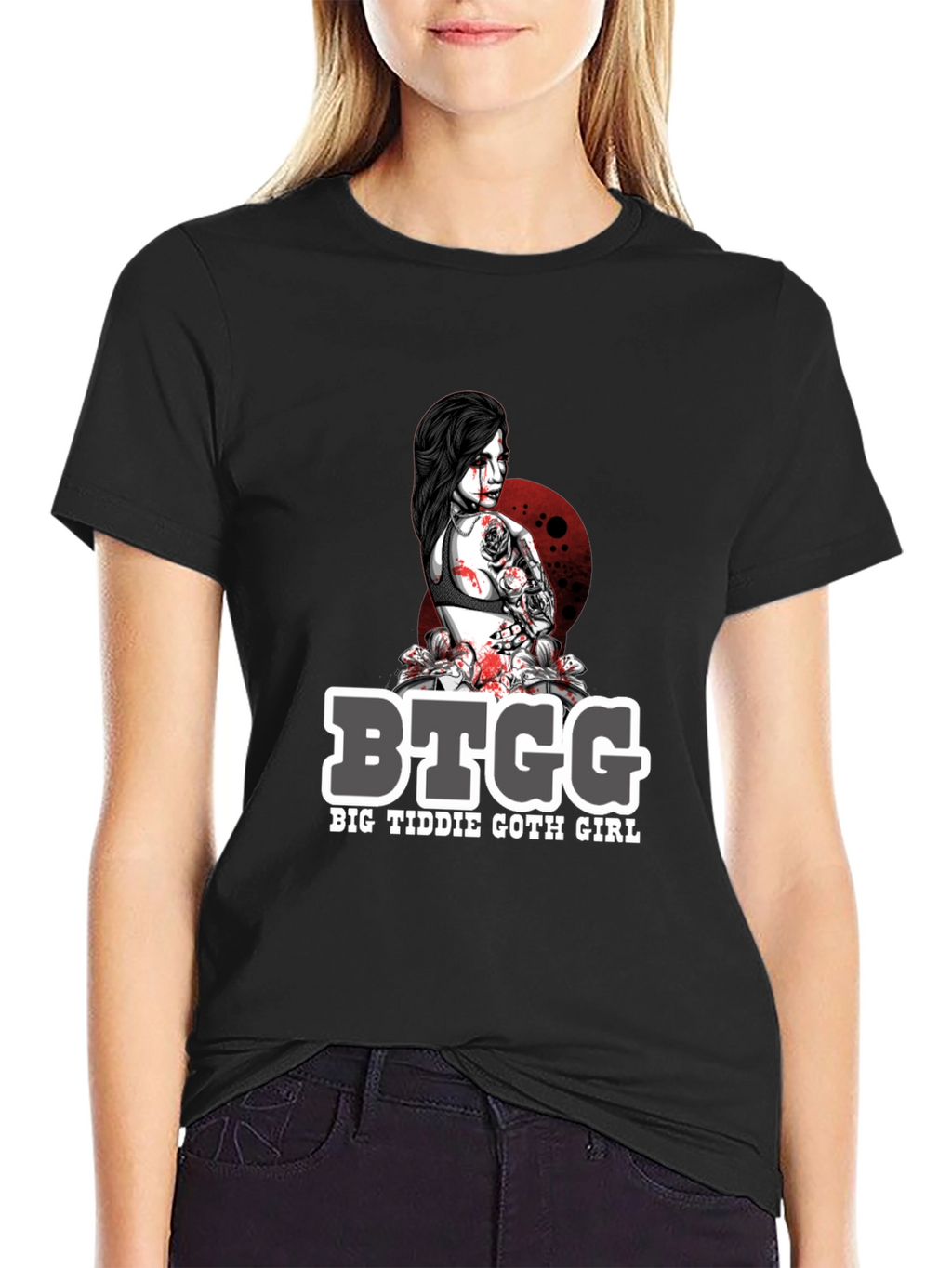 BTGG Big Tiddie Goth Girl Graphic Tee - Black