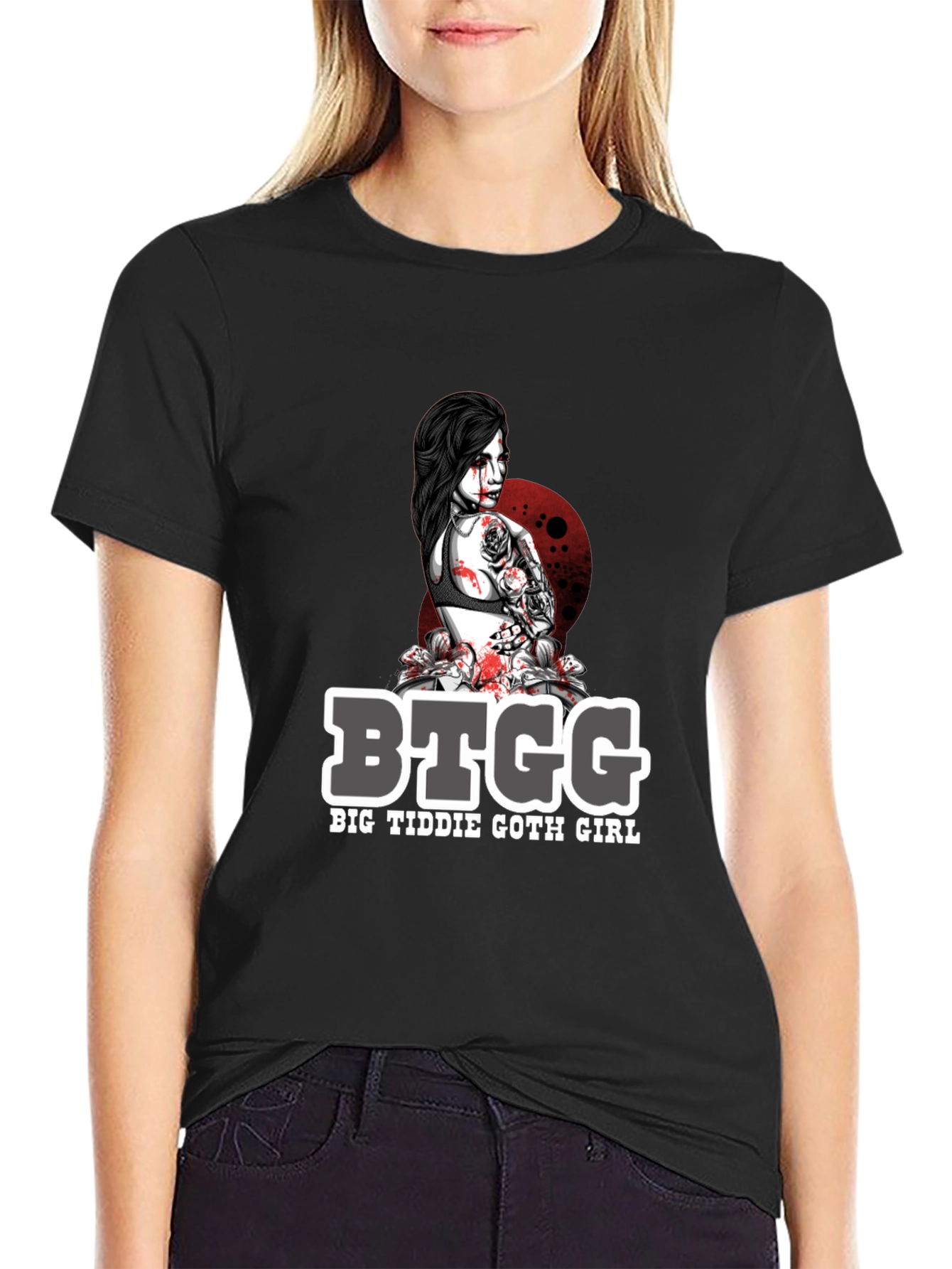 BTGG Big Tiddie Goth Girl Graphic Tee - Black