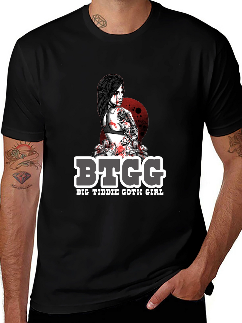 BTGG Big Tiddie Goth Girl Graphic Tee - Black
