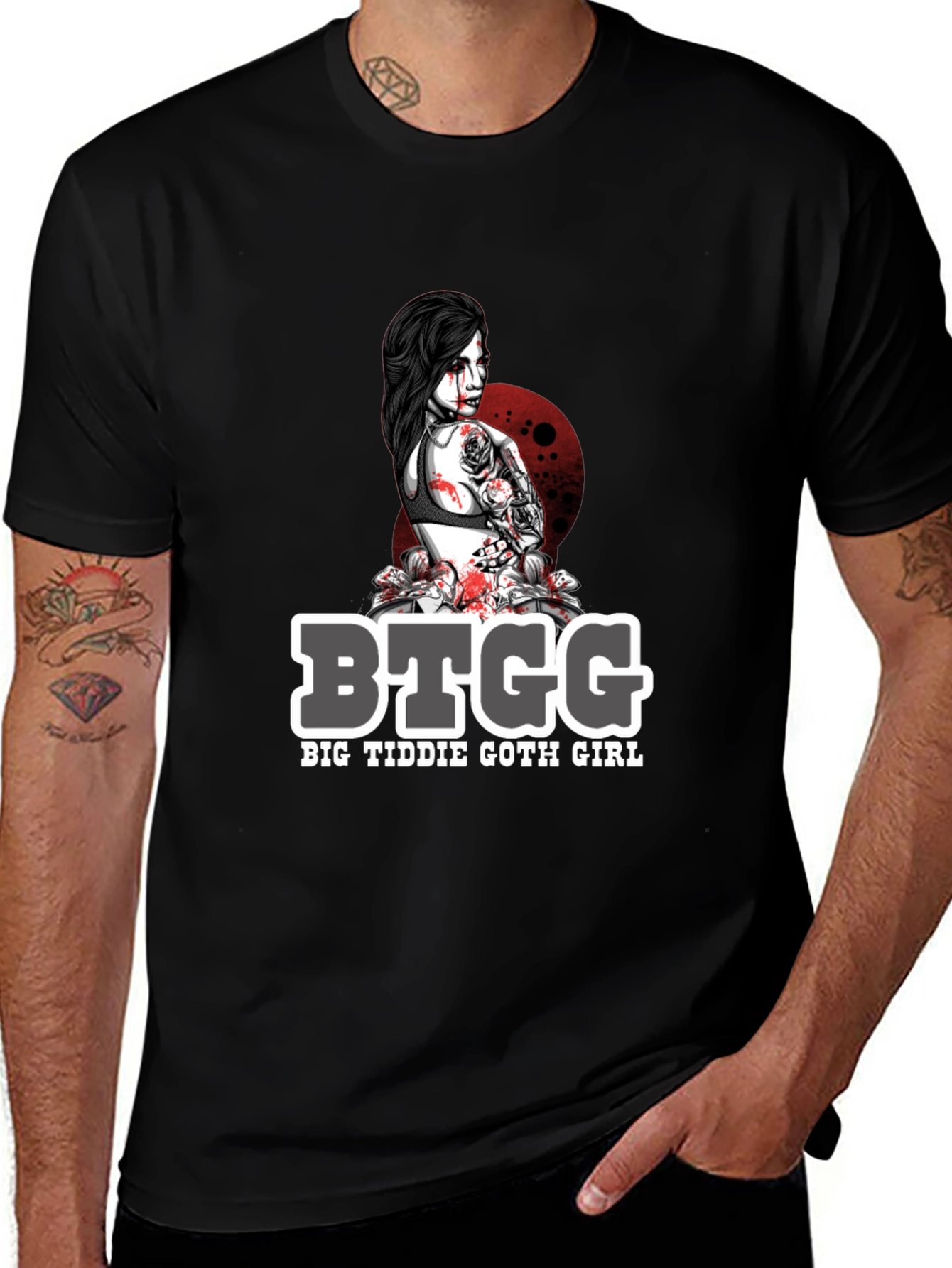 BTGG Big Tiddie Goth Girl Graphic Tee - Black