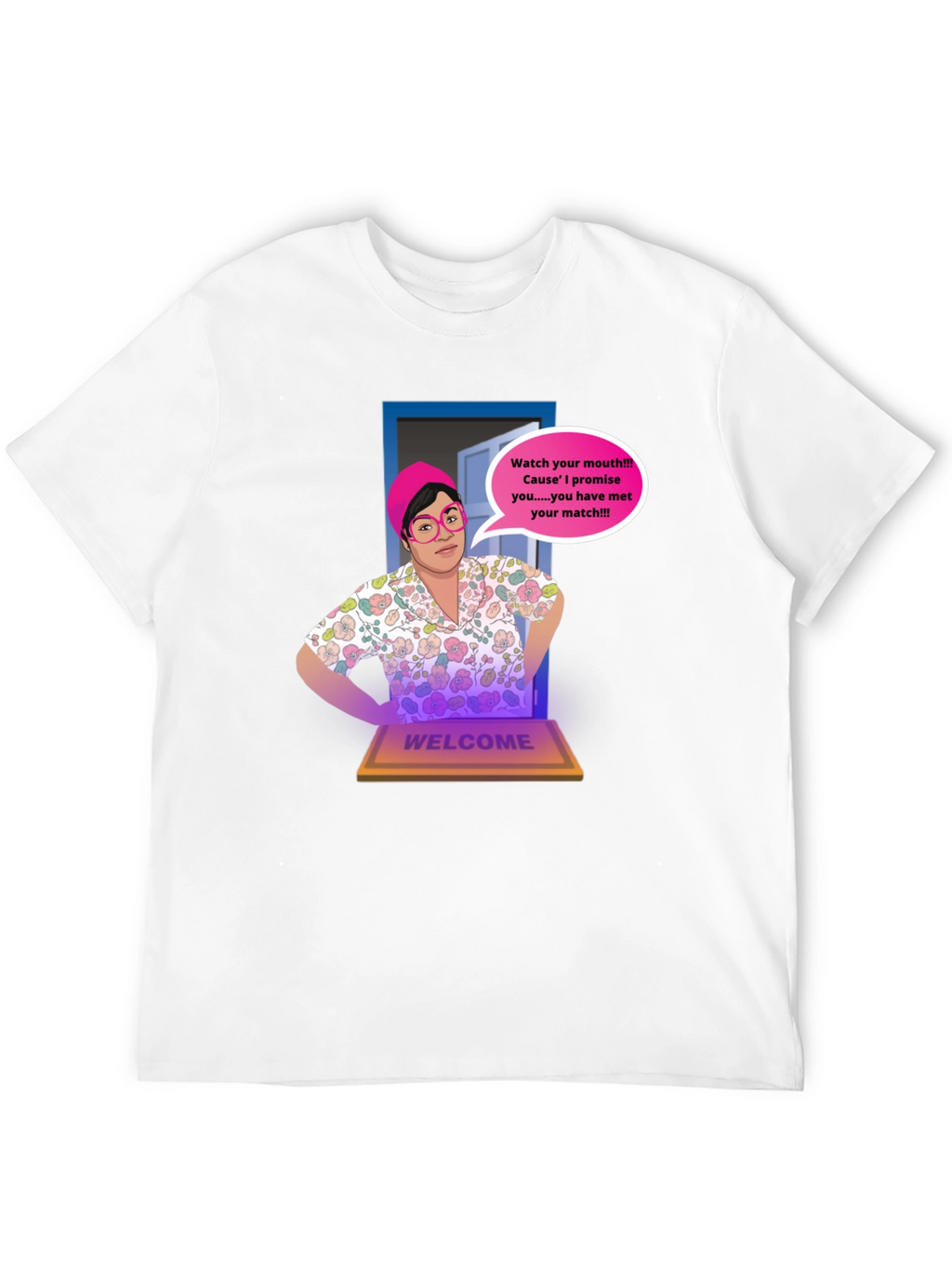 Humorous Watch Your Mouth Graphic Tee