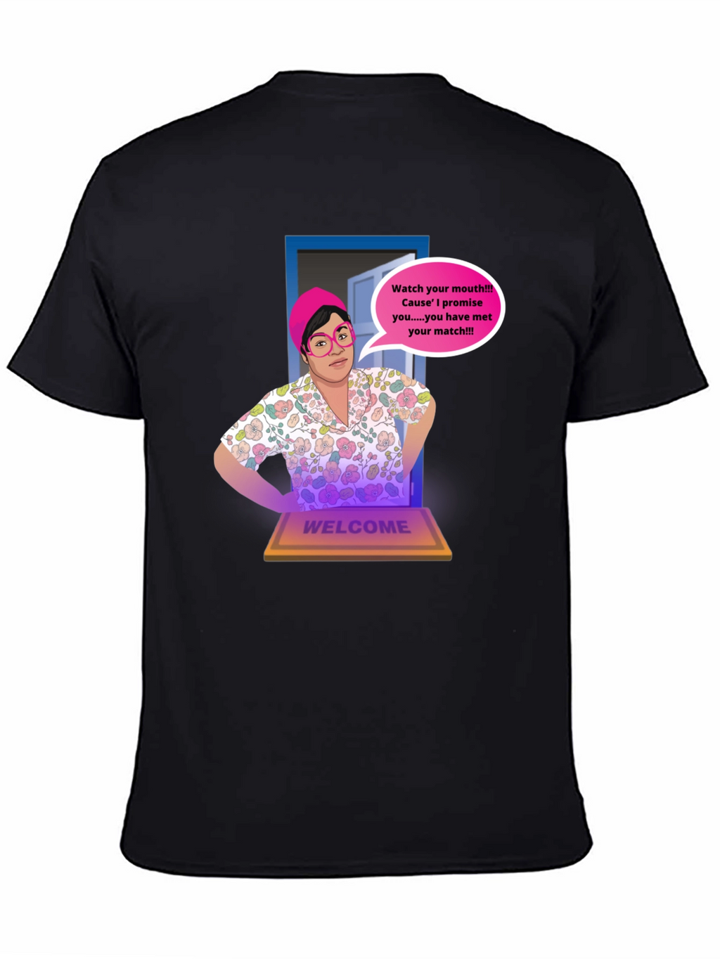 Humorous Watch Your Mouth Graphic Tee