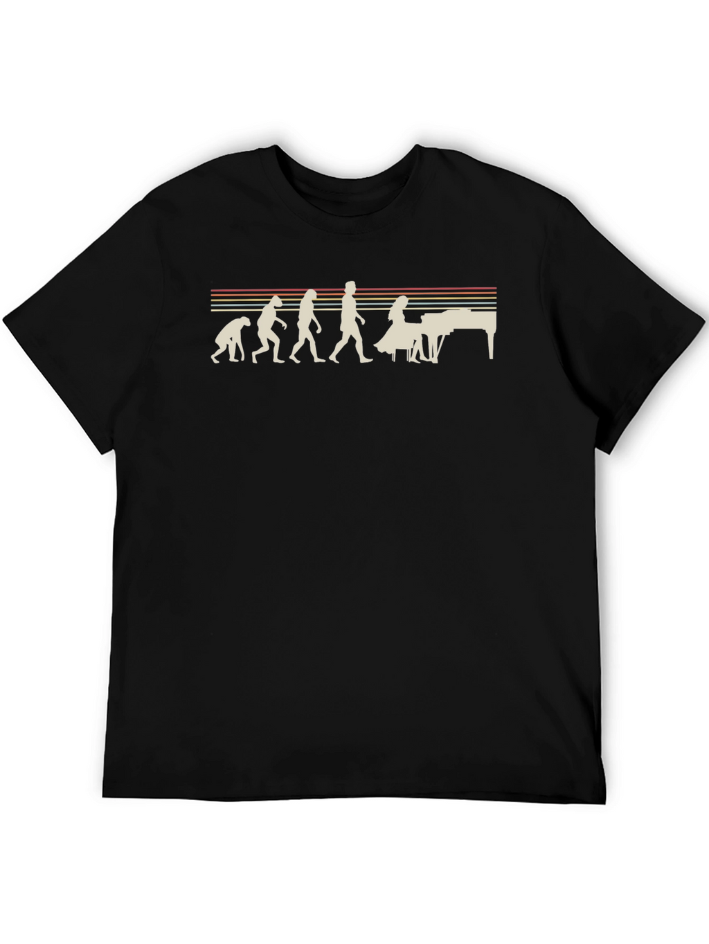 Evolution of Piano Player T-Shirt