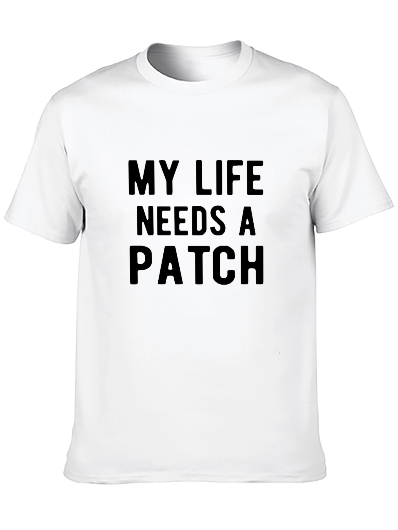 My Life Needs A Patch Graphic Tee - Black