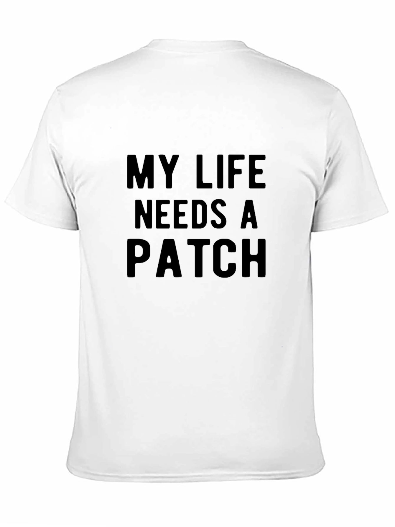 My Life Needs A Patch Graphic Tee - Black