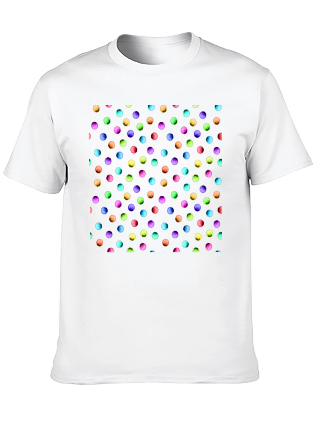 Polka Dot Pattern Black T-Shirt