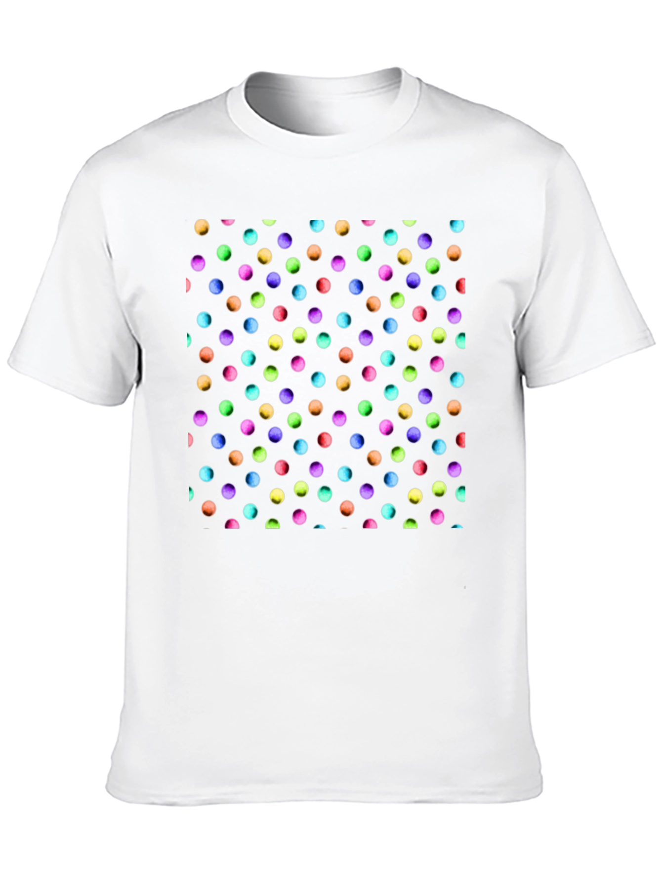 Polka Dot Pattern Black T-Shirt