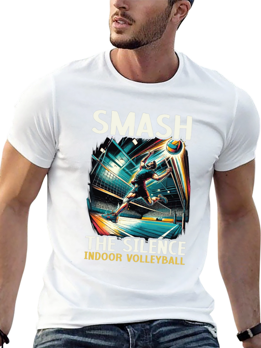 Smash the Silence Indoor Volleyball T-Shirt
