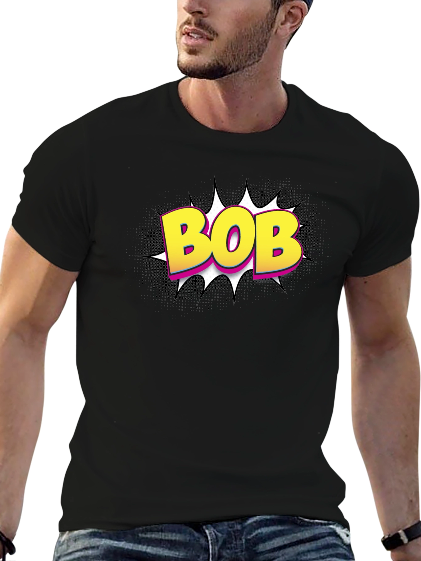 BOB Comic Style Black T-Shirt