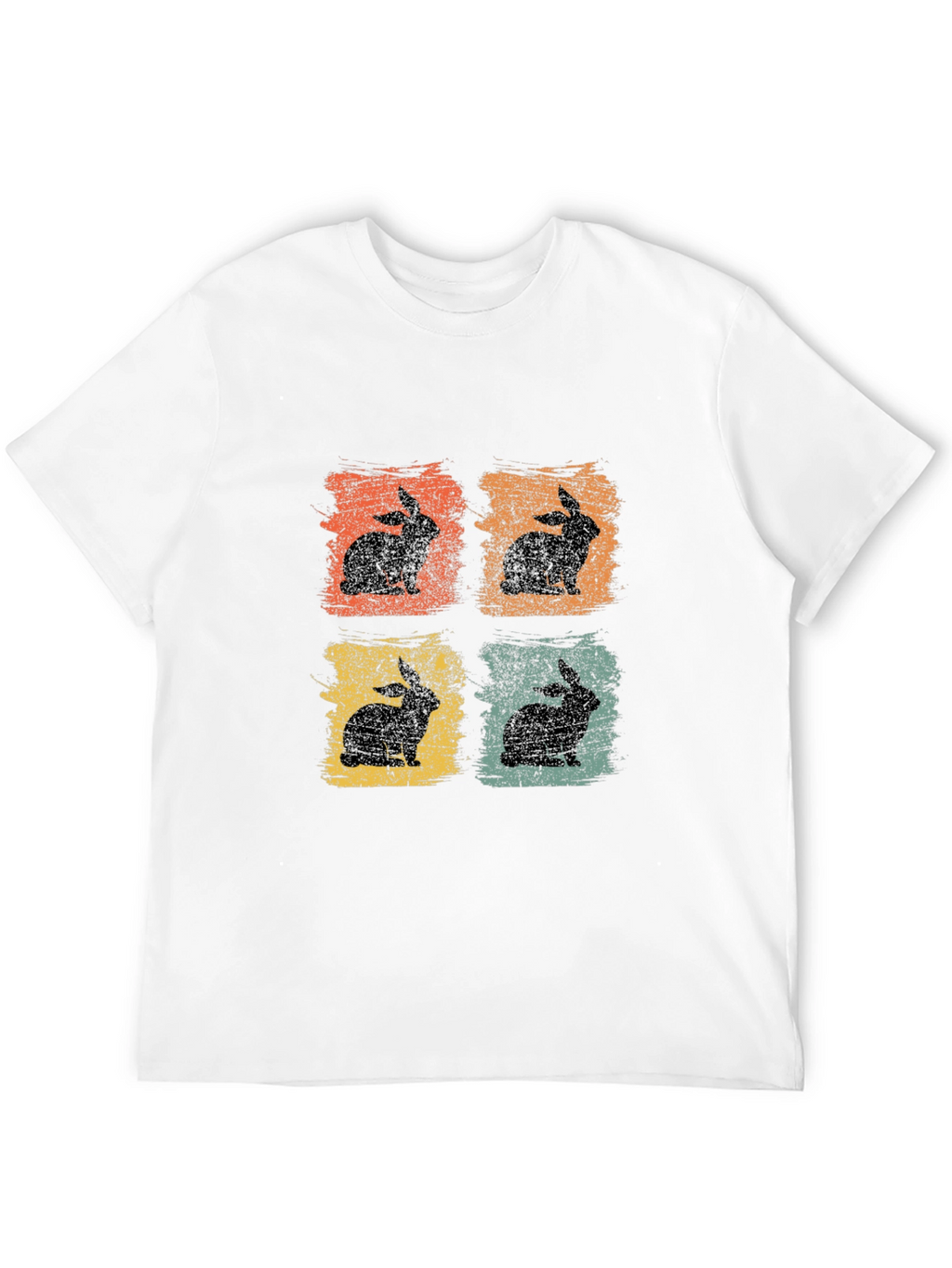 Retro Rabbit Graphic Tee - Mens Black T-Shirt