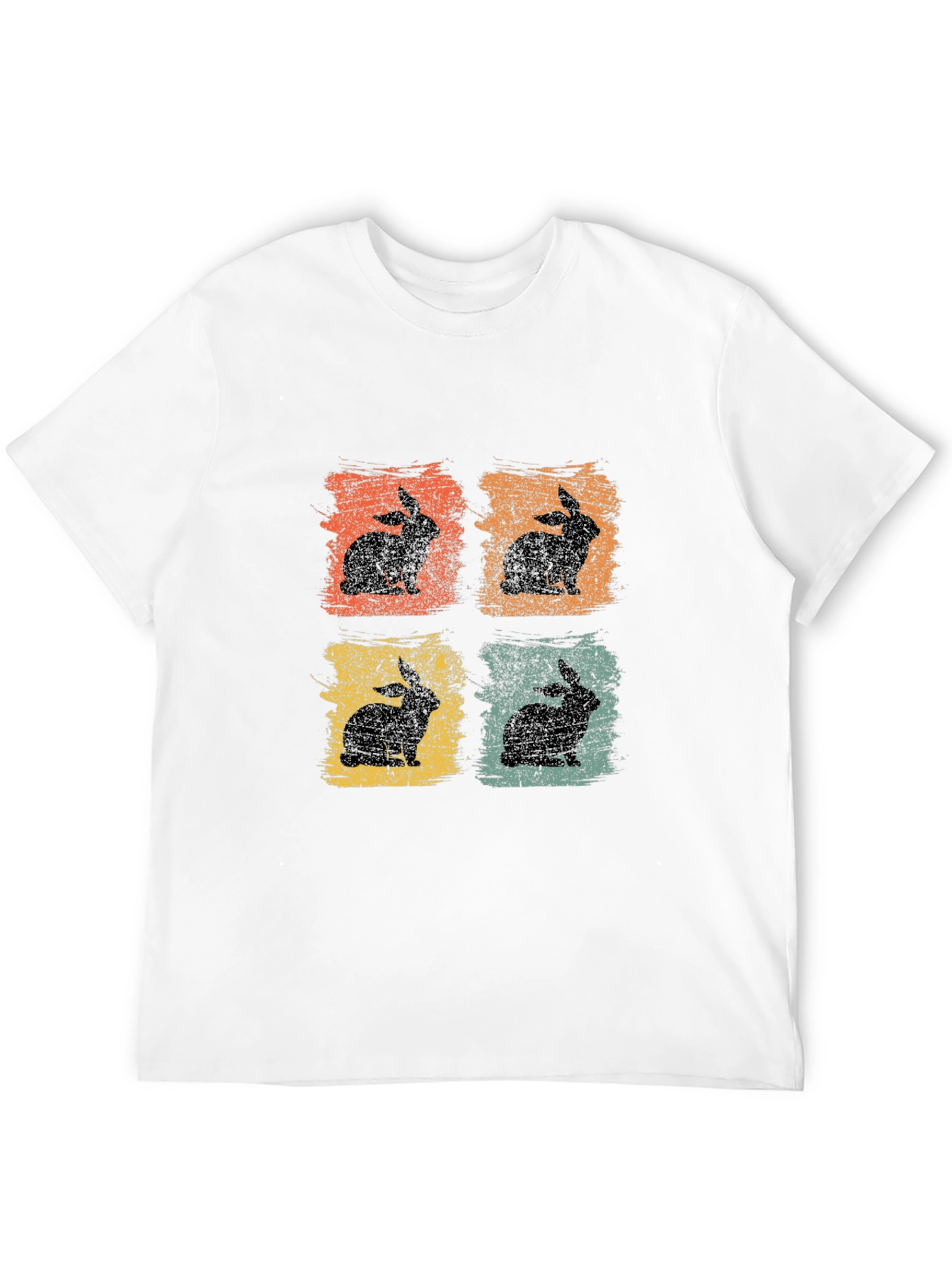 Retro Rabbit Graphic Tee - Mens Black T-Shirt