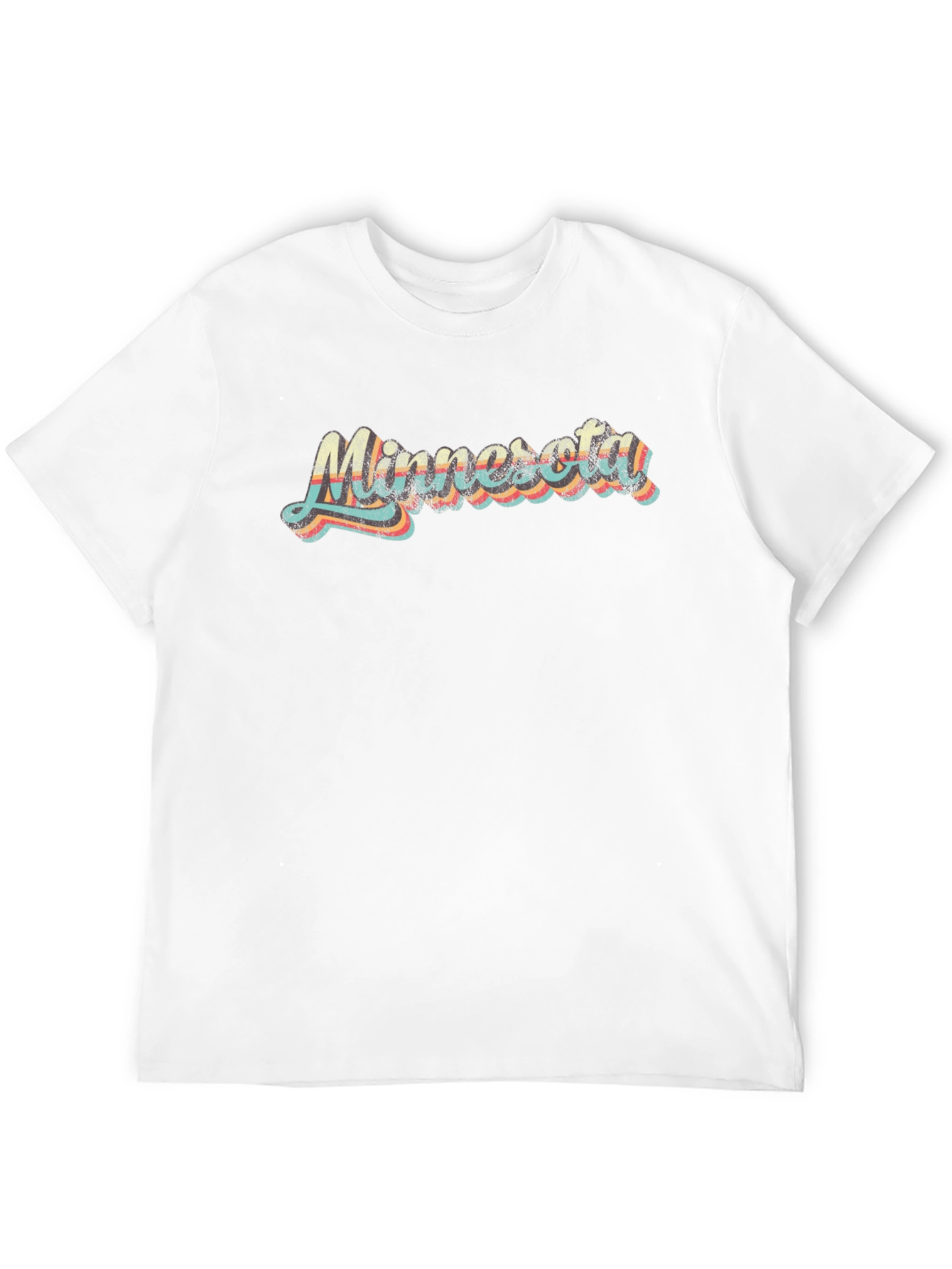 Retro Minnesota Graphic Tee - Black Cotton T-Shirt