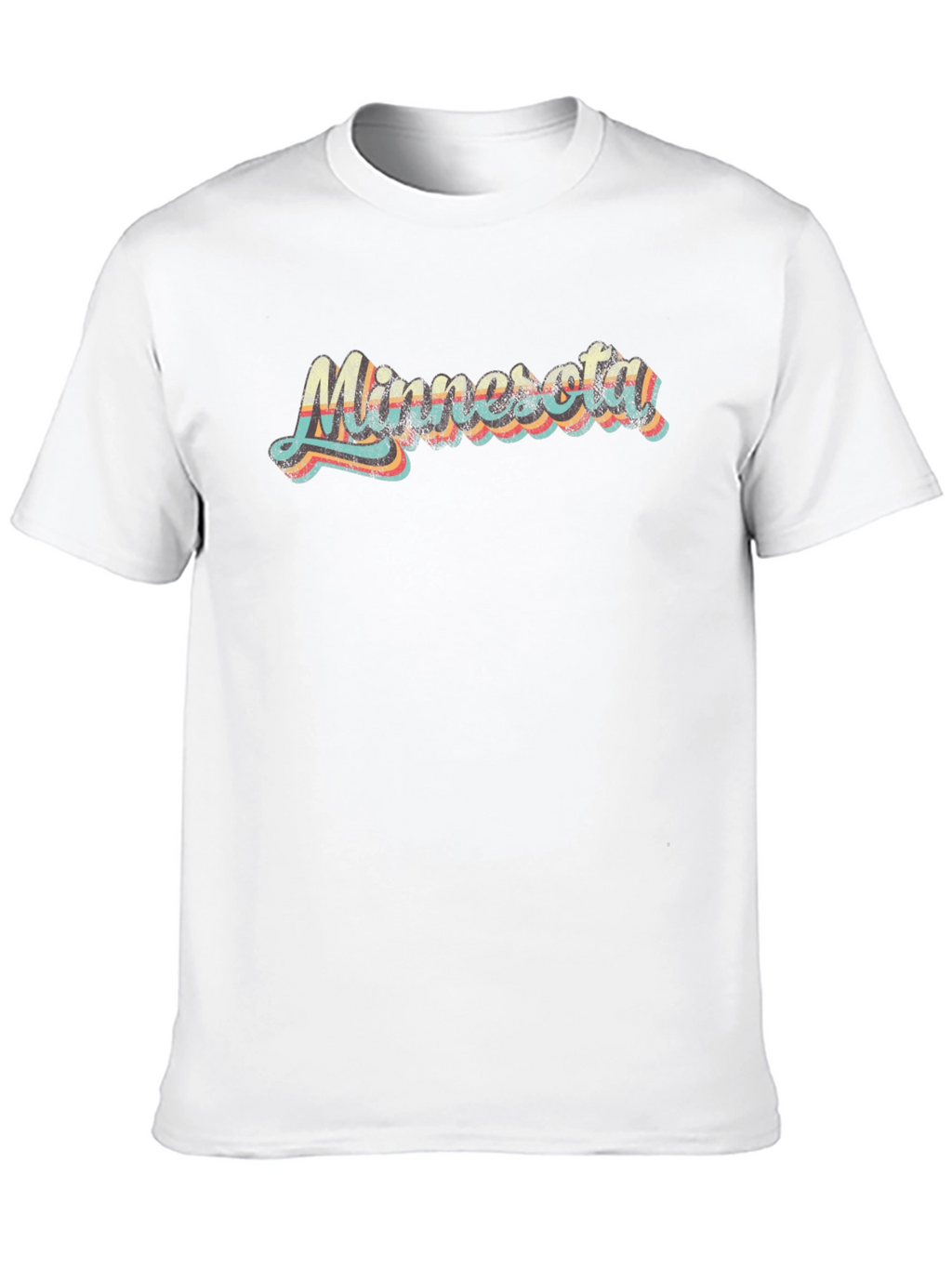 Retro Minnesota Graphic Tee - Black Cotton T-Shirt