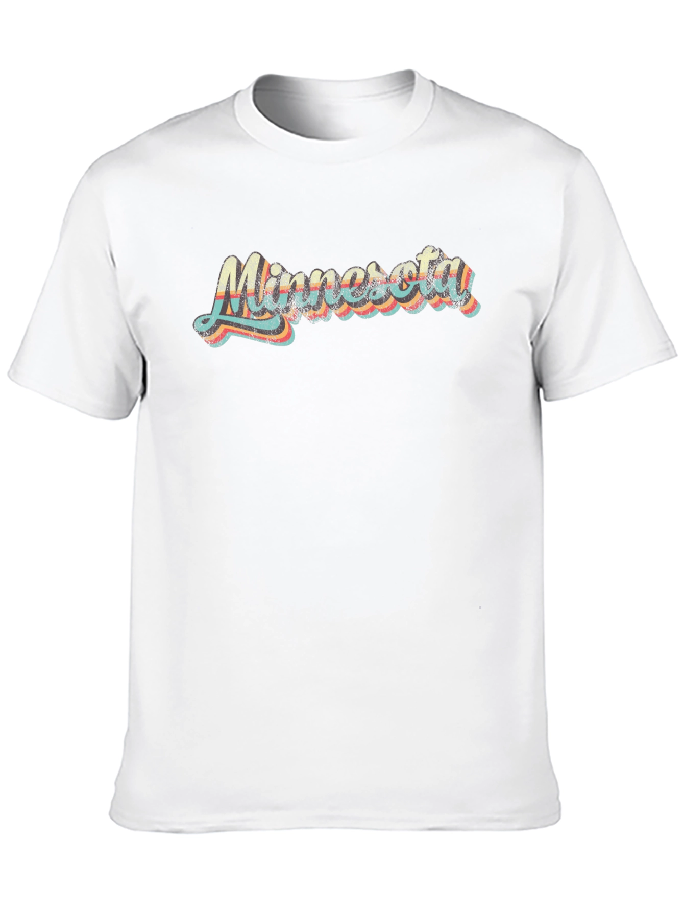 Retro Minnesota Graphic Tee - Black Cotton T-Shirt
