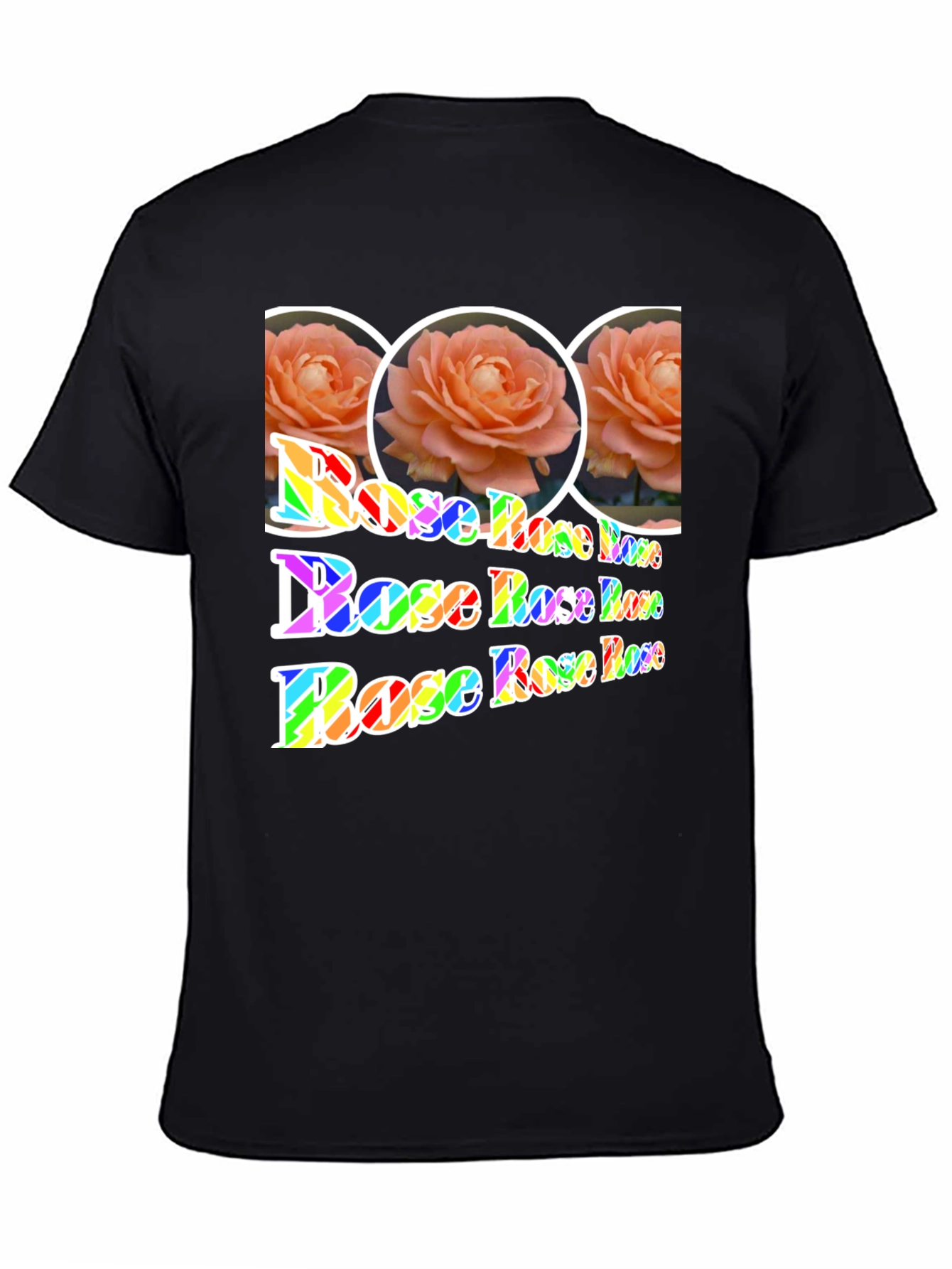 Floral Rose Rainbow Print T-Shirt