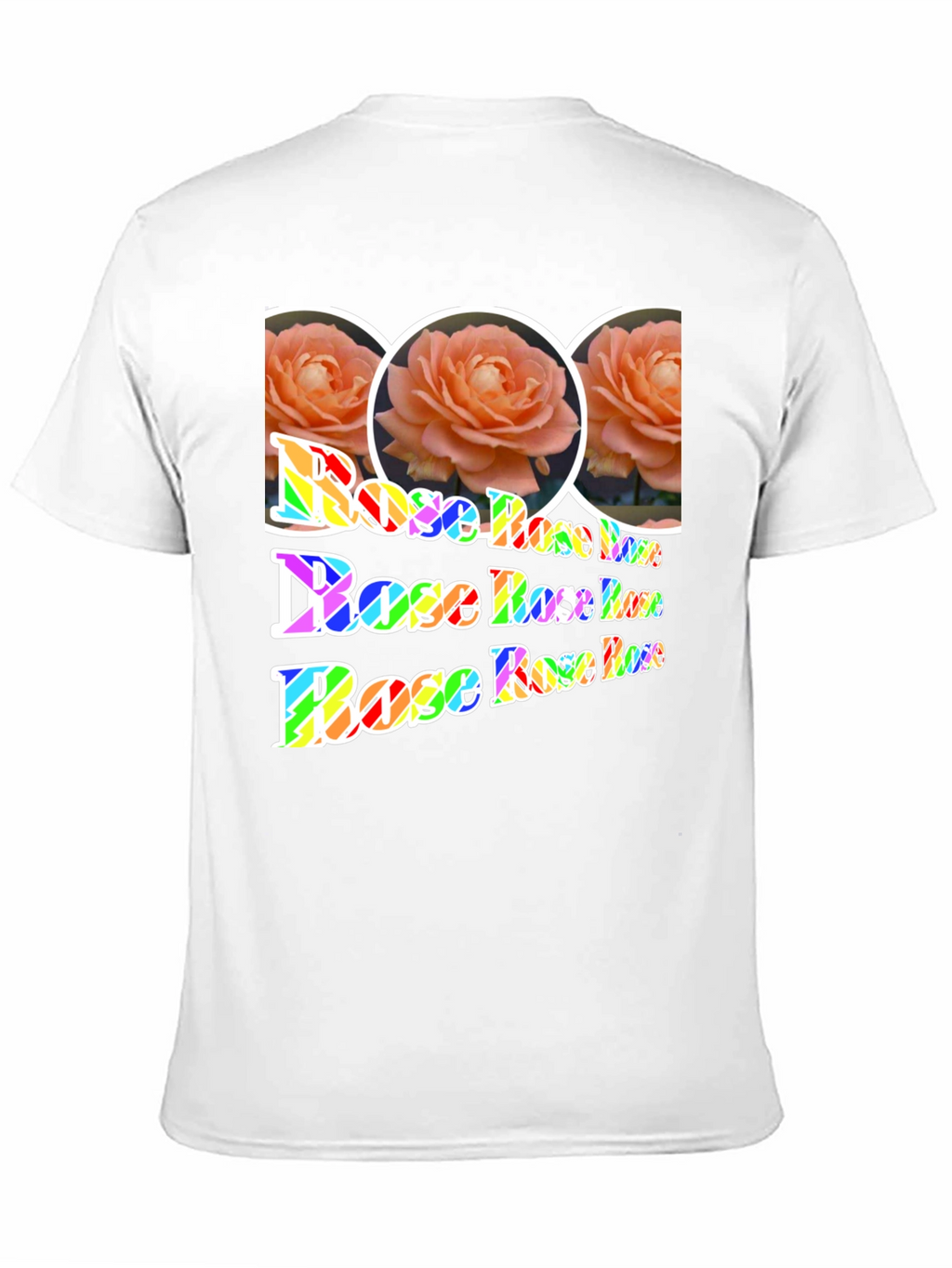 Floral Rose Rainbow Print T-Shirt