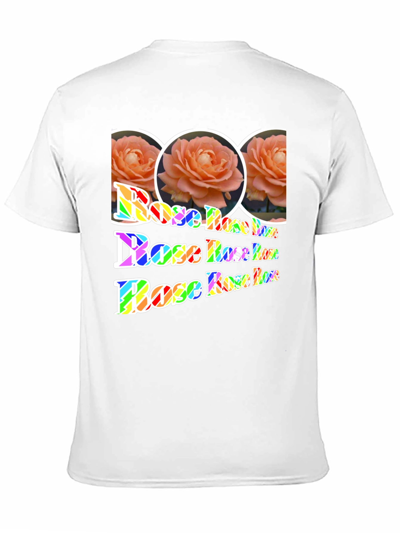 Floral Rose Rainbow Print T-Shirt