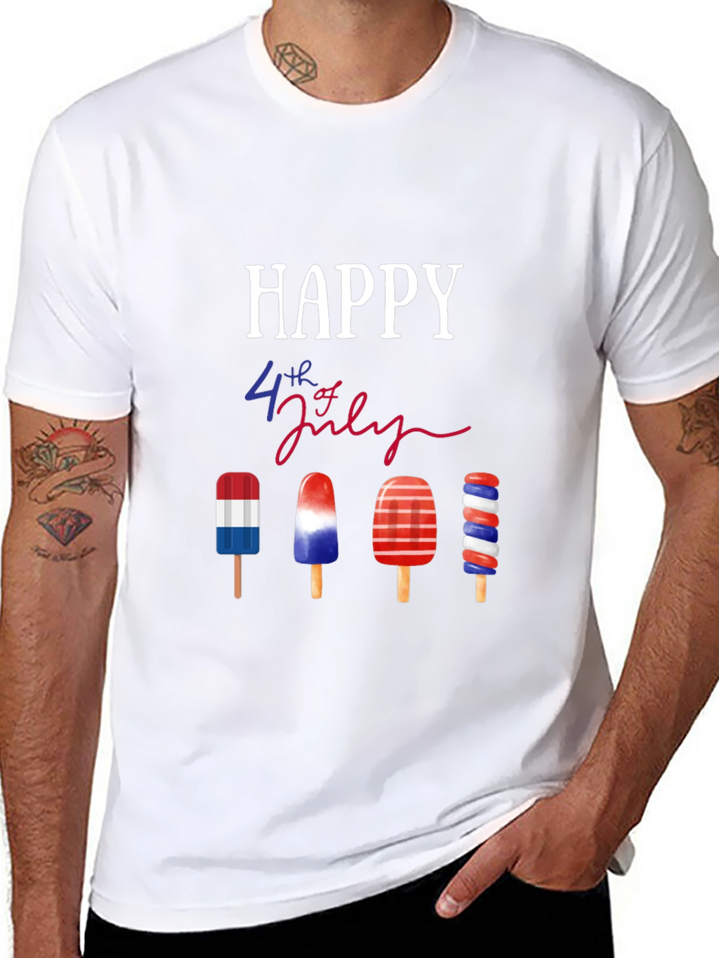 Happy 4th of July Patriotic Popsicle T-Shirt