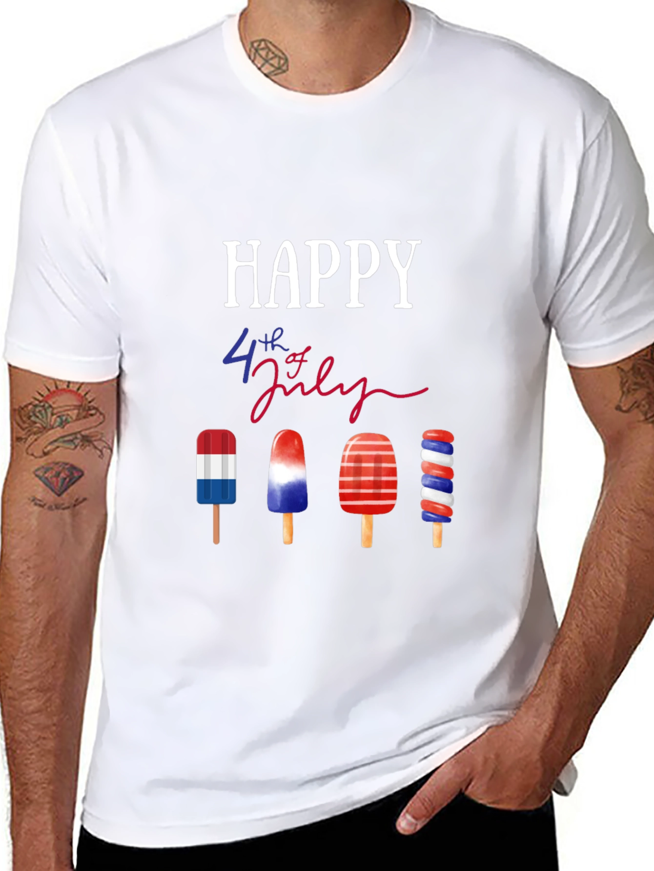 Happy 4th of July Patriotic Popsicle T-Shirt