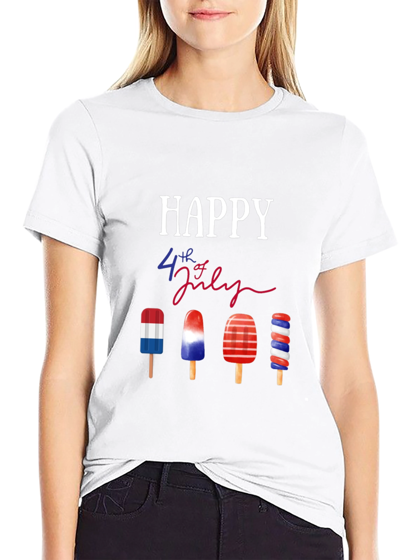 Happy 4th of July Patriotic Popsicle T-Shirt