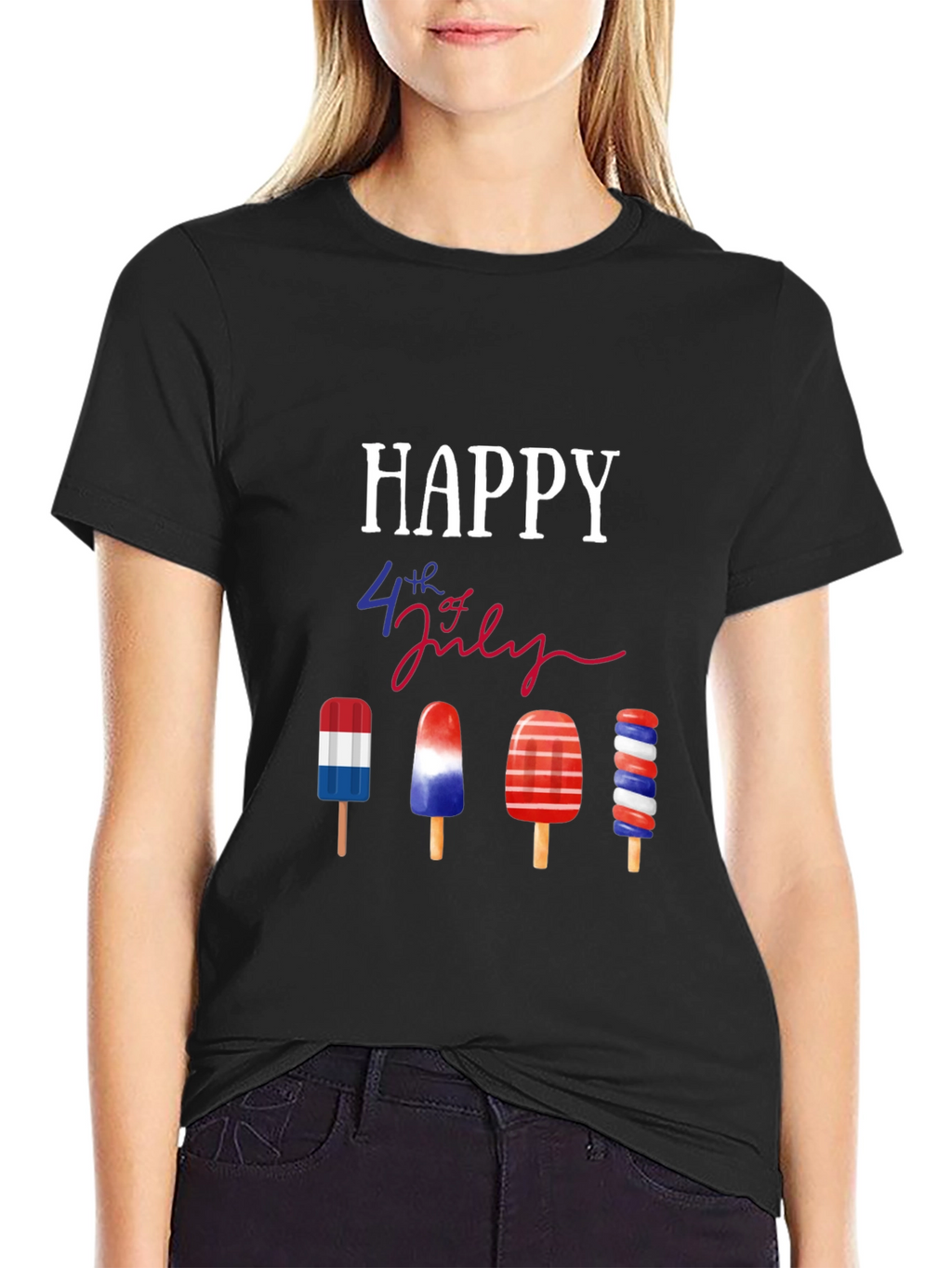 Happy 4th of July Patriotic Popsicle T-Shirt