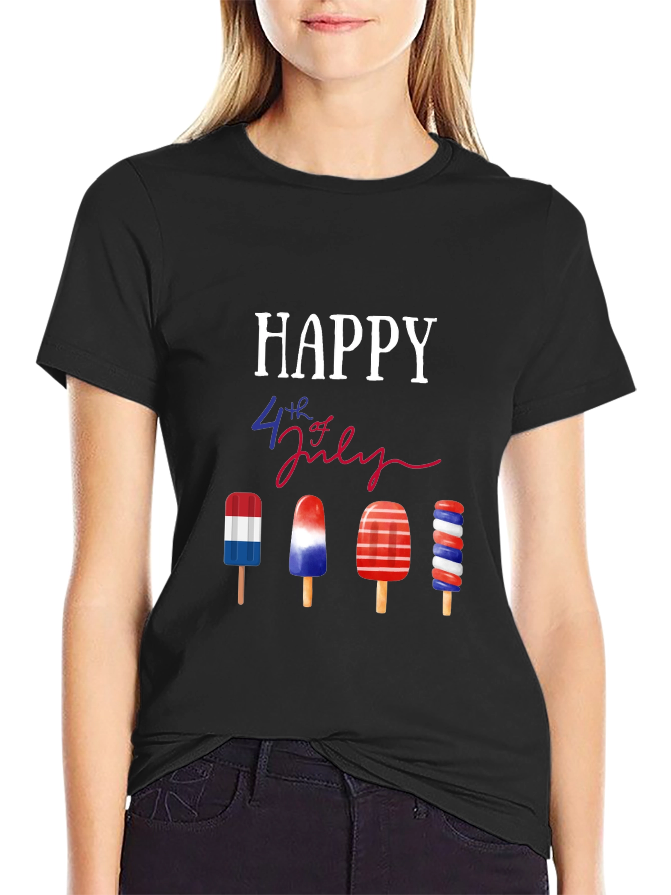 Happy 4th of July Patriotic Popsicle T-Shirt