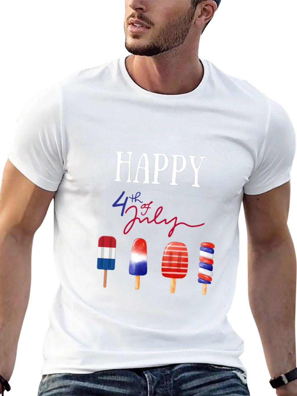 Happy 4th of July Patriotic Popsicle T-Shirt