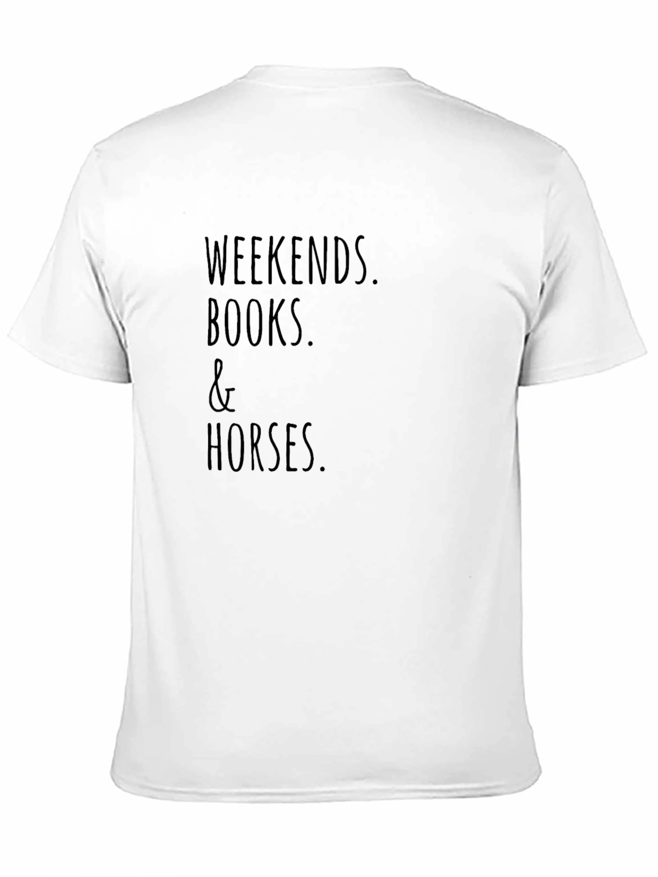 Weekends Books & Horses Black T-Shirt