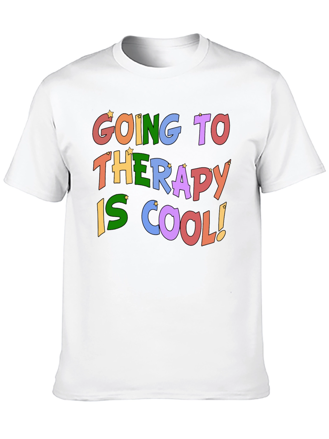 Therapy is Cool T-Shirt - Black Crew Neck
