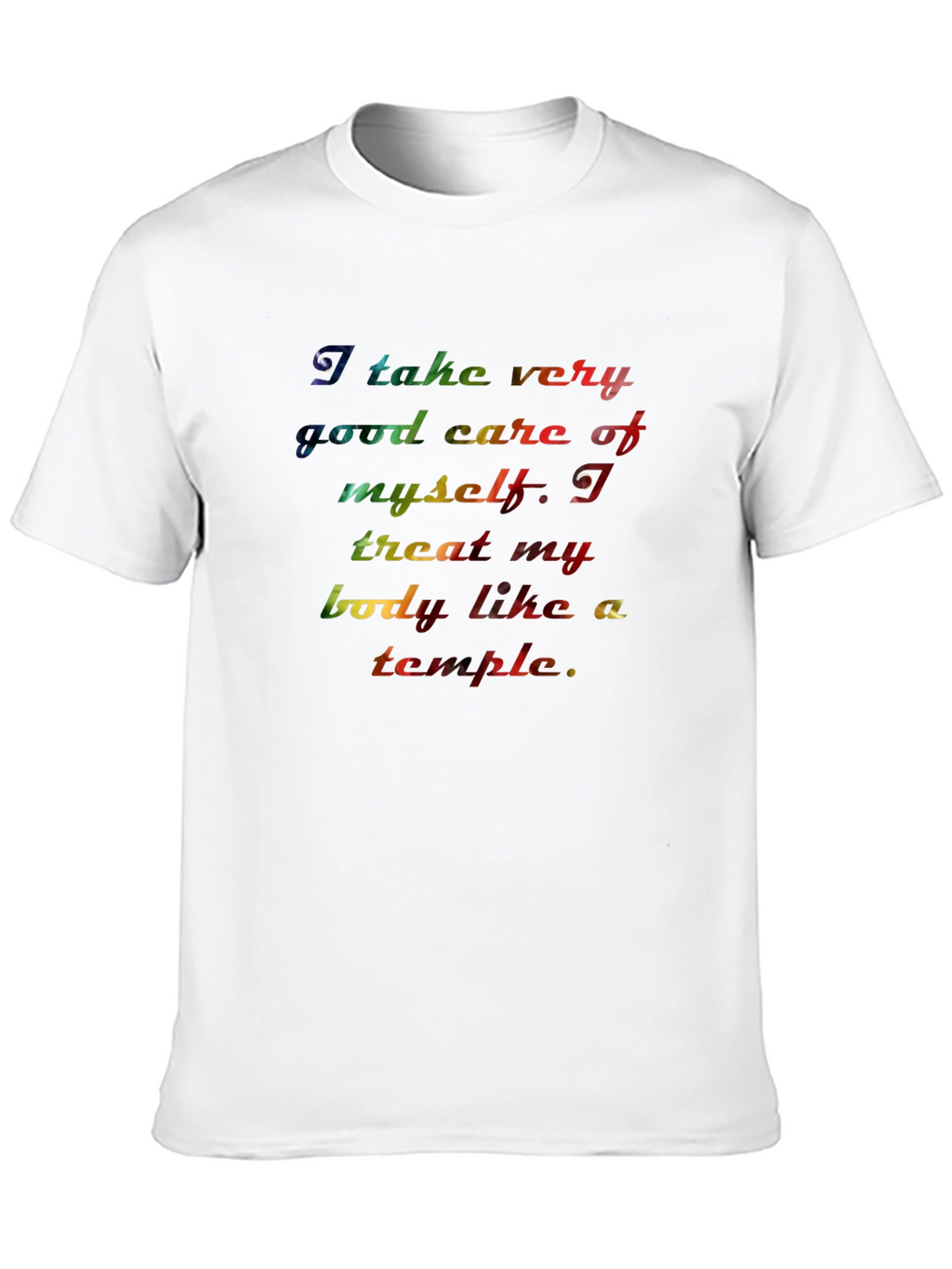 Inspirational Rainbow Text Graphic T-Shirt