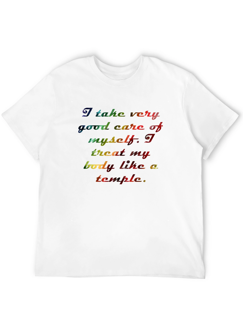 Inspirational Rainbow Text Graphic T-Shirt
