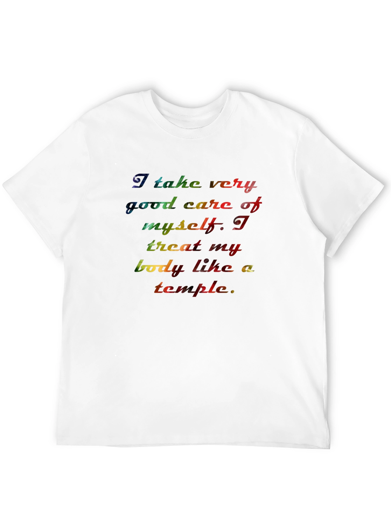 Inspirational Rainbow Text Graphic T-Shirt
