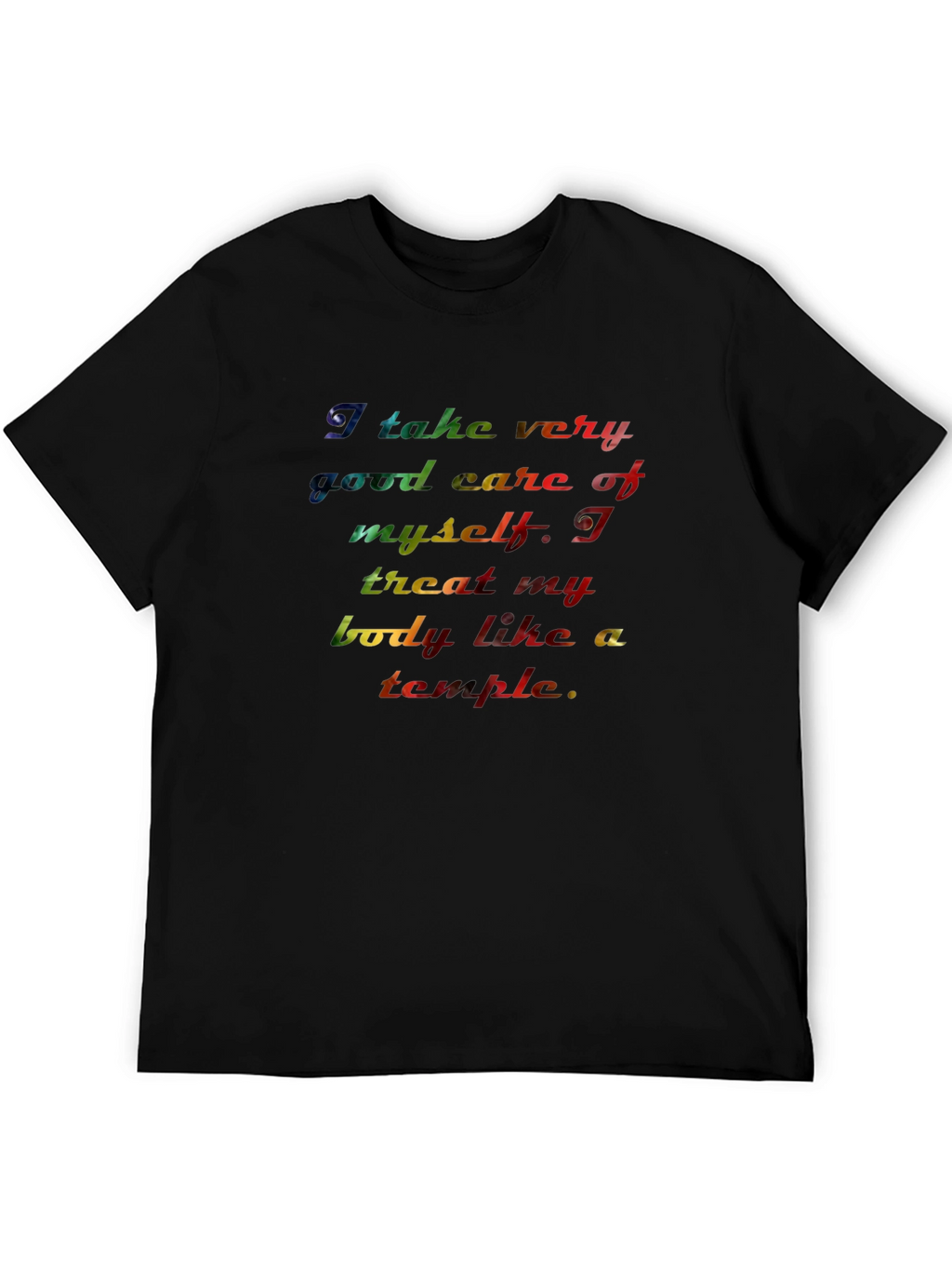 Inspirational Rainbow Text Graphic T-Shirt
