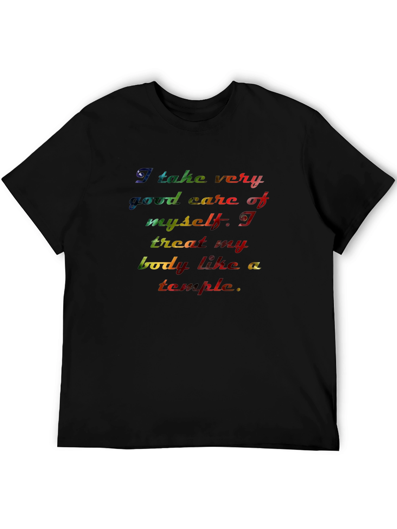 Inspirational Rainbow Text Graphic T-Shirt