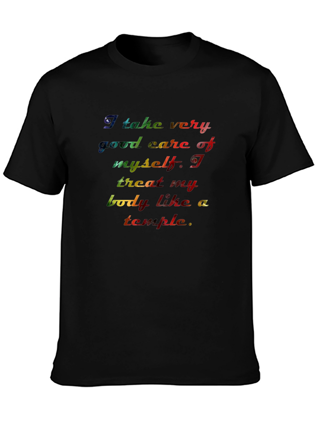 Inspirational Rainbow Text Graphic T-Shirt