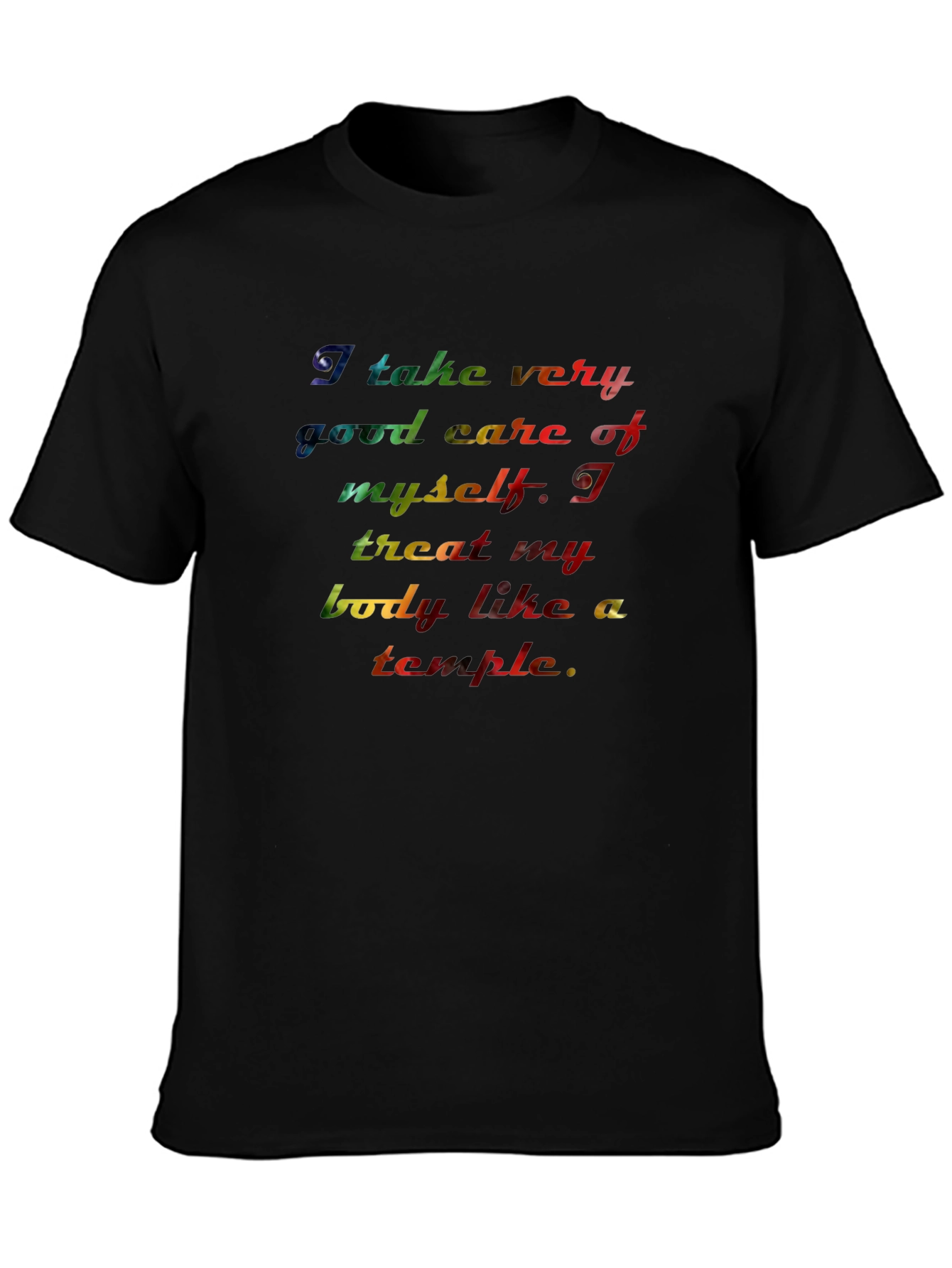 Inspirational Rainbow Text Graphic T-Shirt