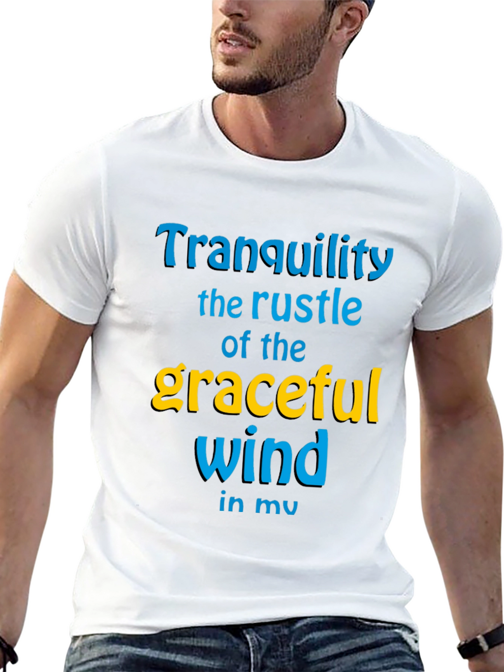 Tranquility Wind Graphic Tee - Stylish Comfort