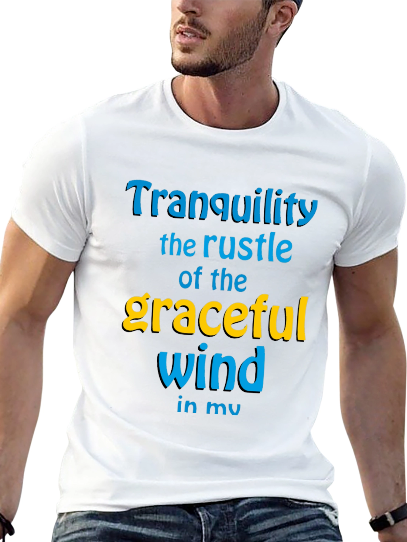Tranquility Wind Graphic Tee - Stylish Comfort