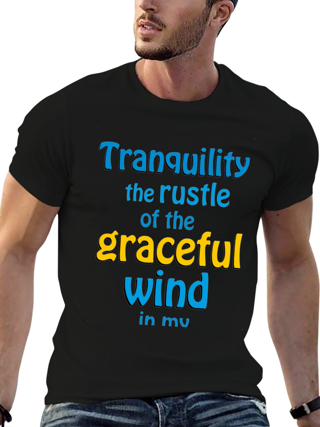 Tranquility Wind Graphic Tee - Stylish Comfort