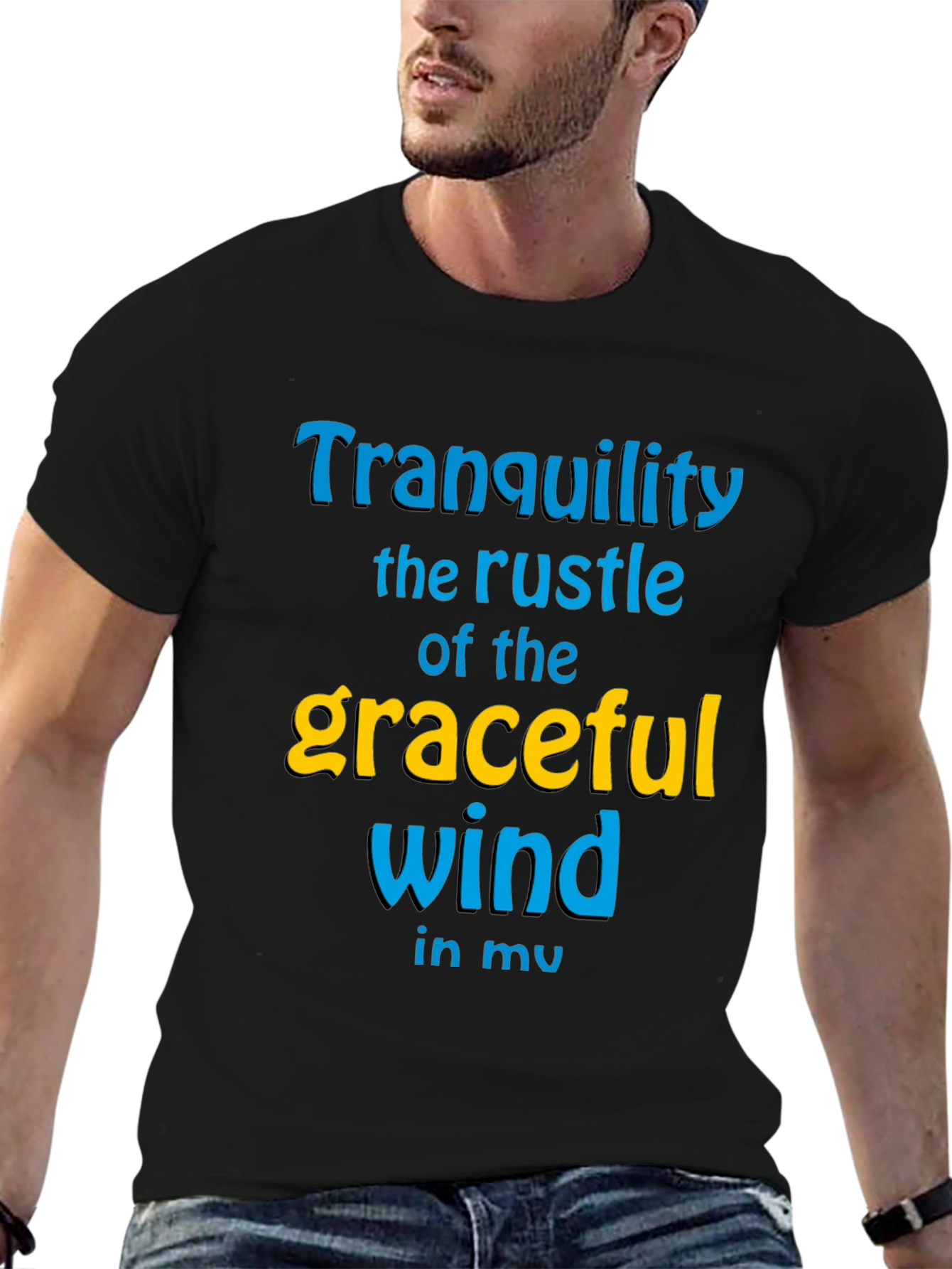 Tranquility Wind Graphic Tee - Stylish Comfort