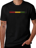 Rasta Stripe Graphic Tee - Casual Comfort