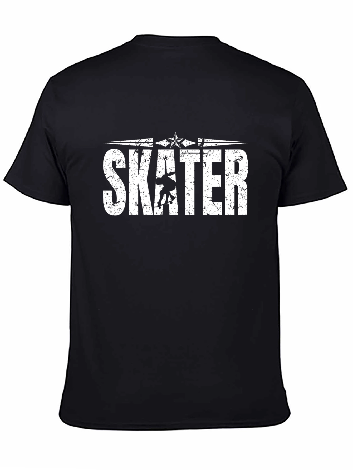Skater Graphic Tee - Cool Black Skateboarder Shirt