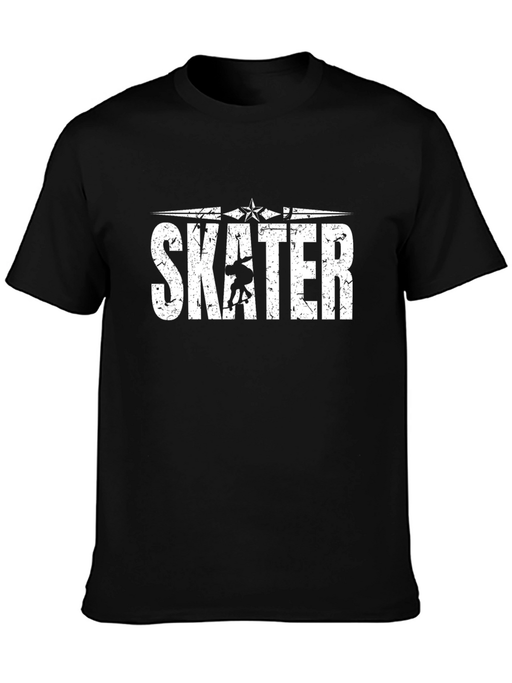 Skater Graphic Tee - Cool Black Skateboarder Shirt