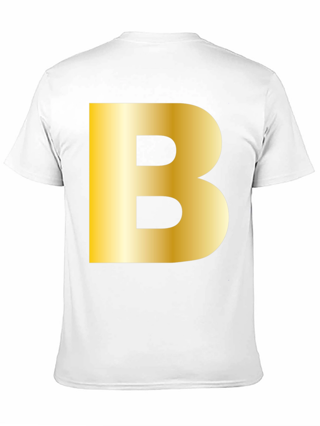 Golden B Initial Black T-Shirt - Bold Statement Tee