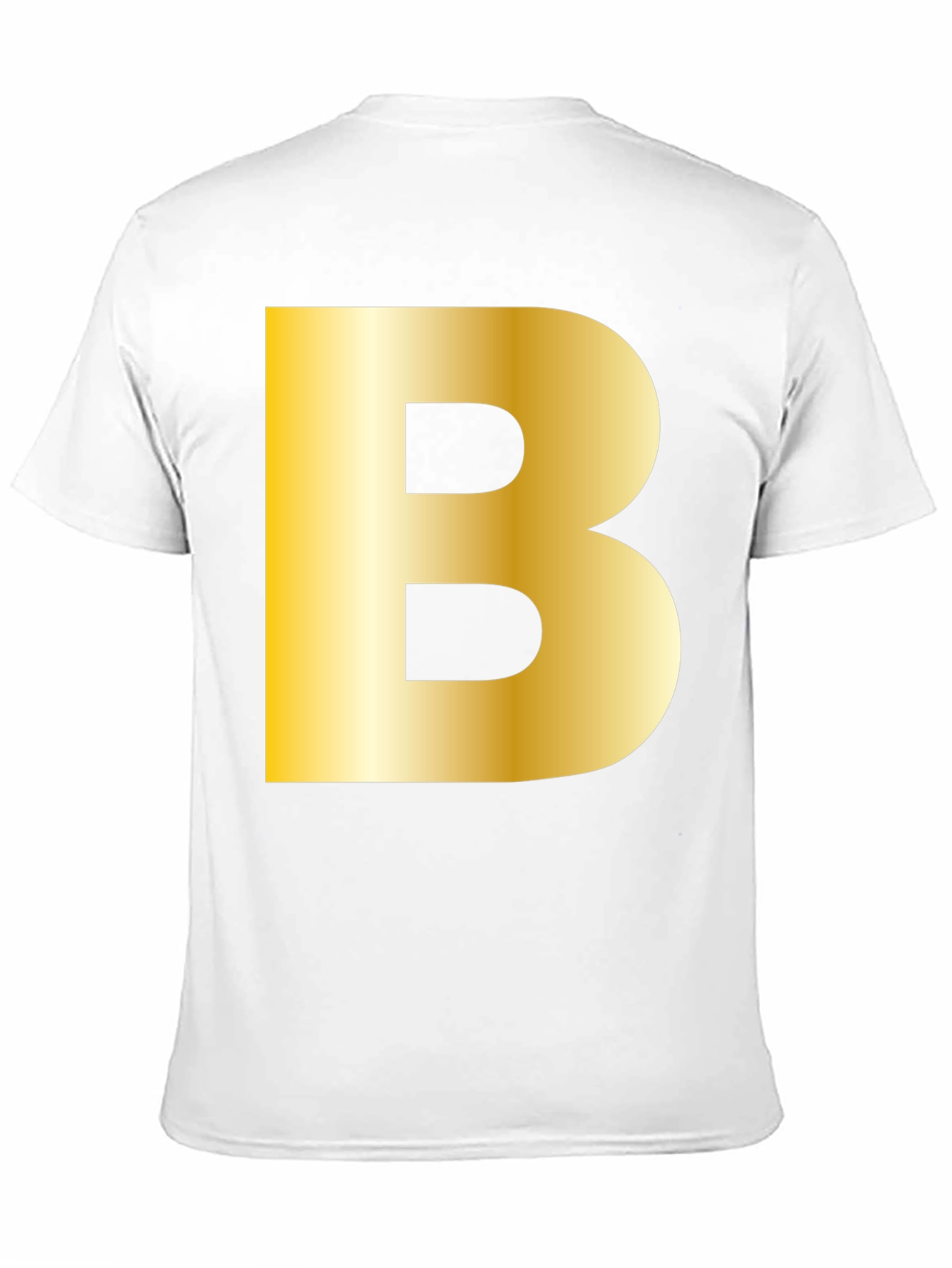 Golden B Initial Black T-Shirt - Bold Statement Tee