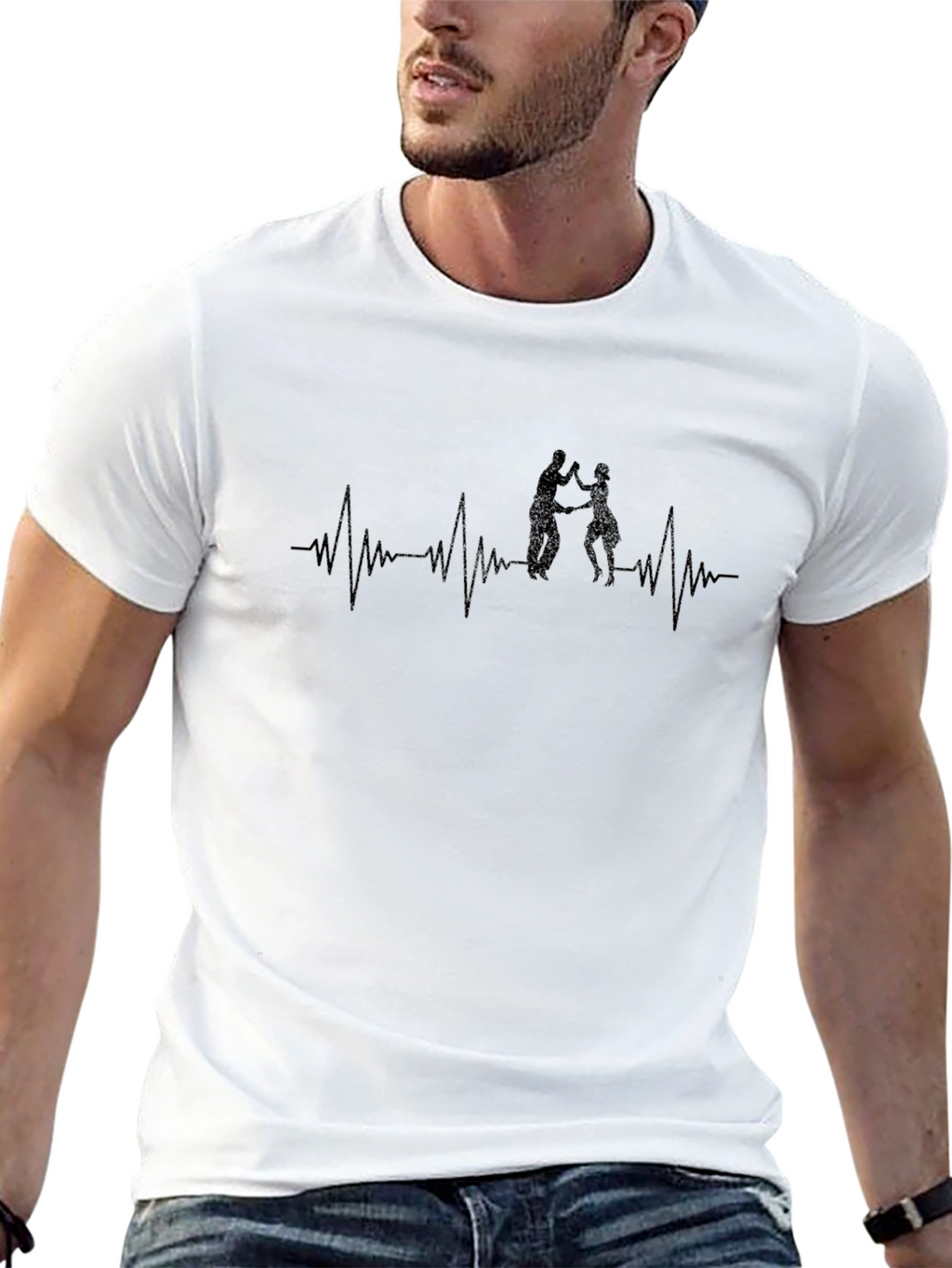 Dancing Heartbeat T-Shirt - Black
