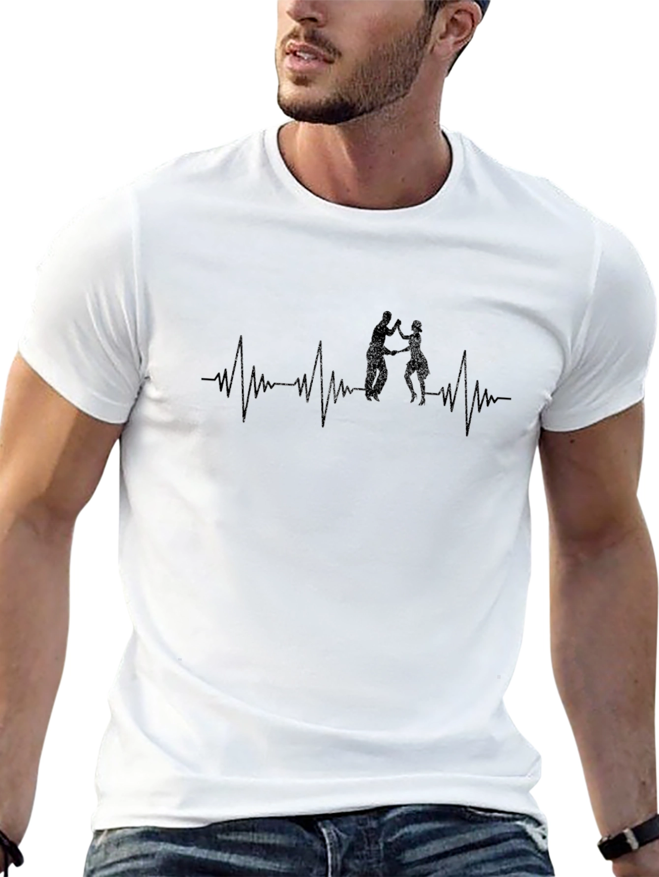 Dancing Heartbeat T-Shirt - Black