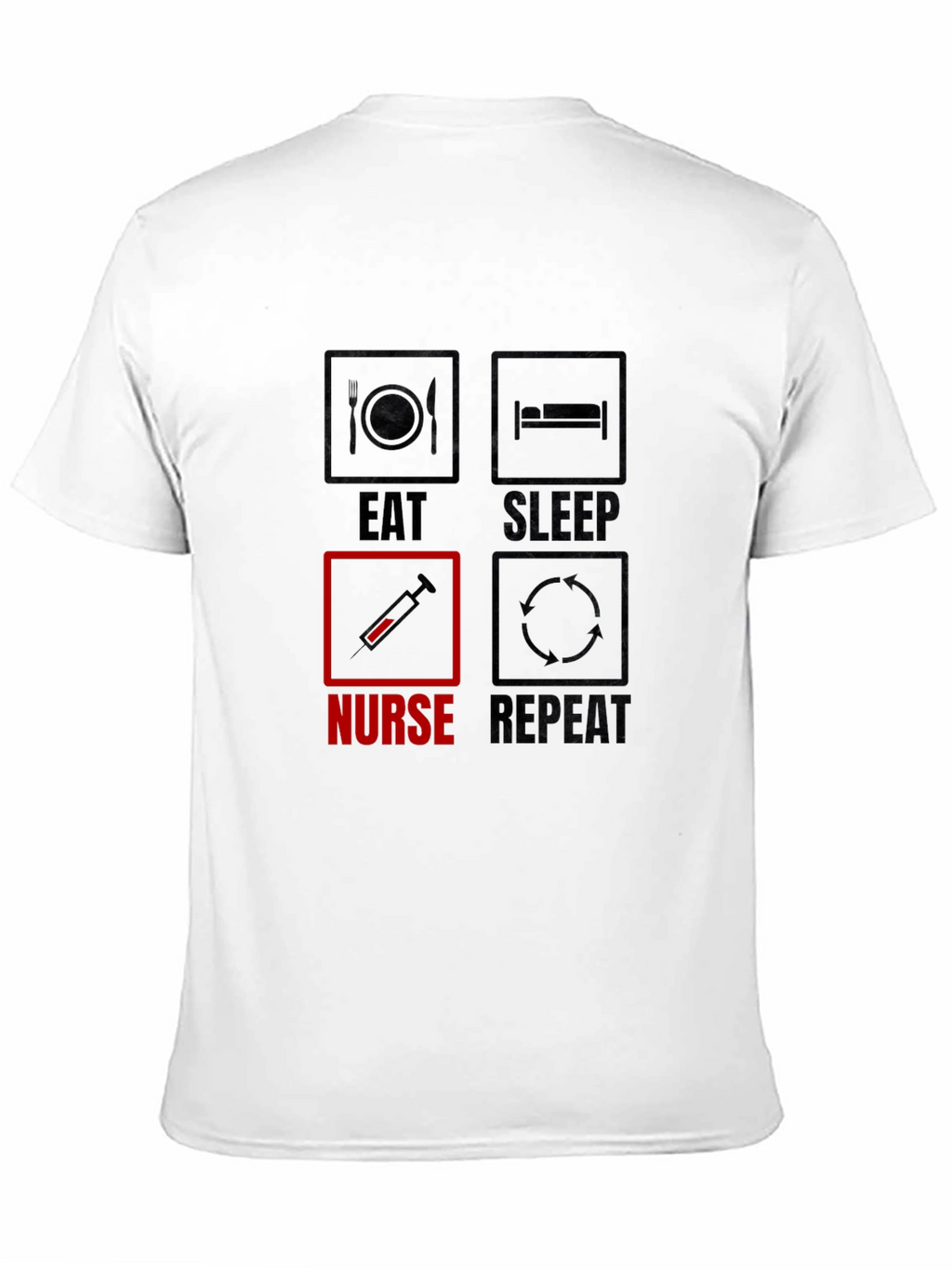 Eat Sleep Nurse Repeat Black T-Shirt