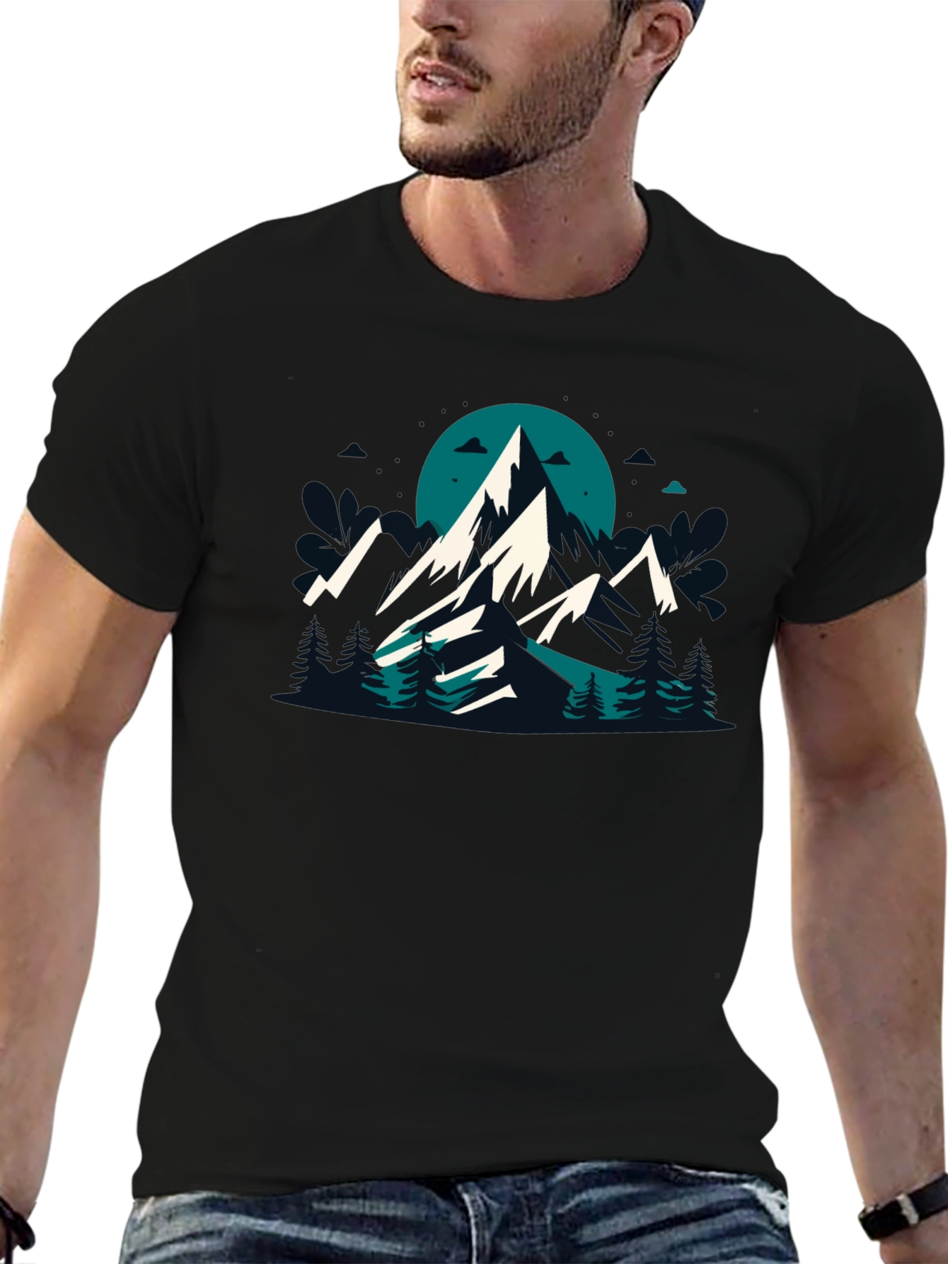 Mountain Graphic Black T-Shirt